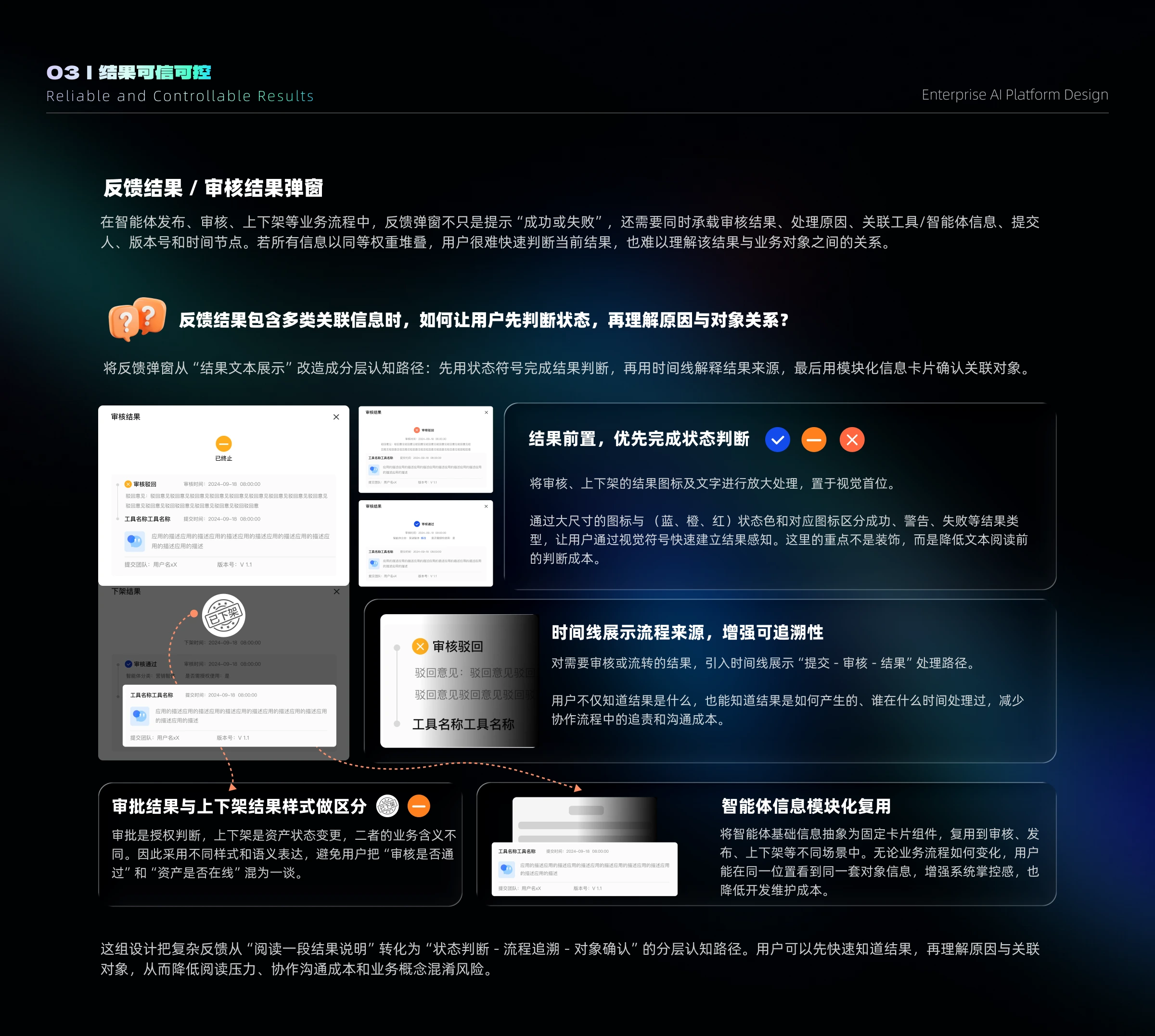 反馈与审核结果设计